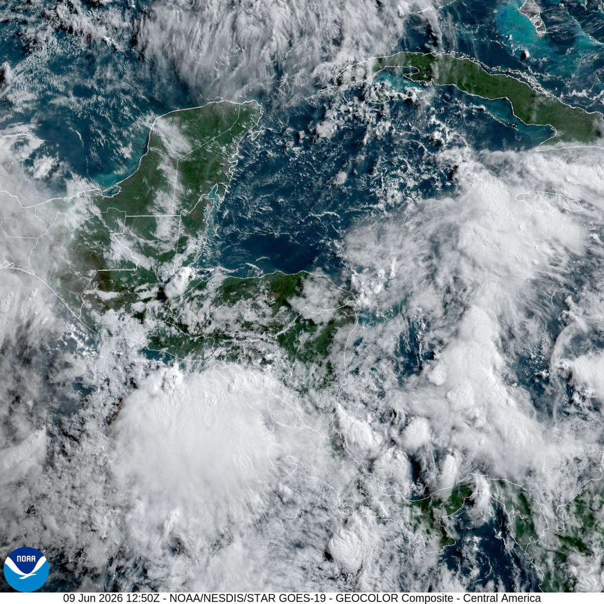 Tormenta Tropical Cristina frente a Nicaragua