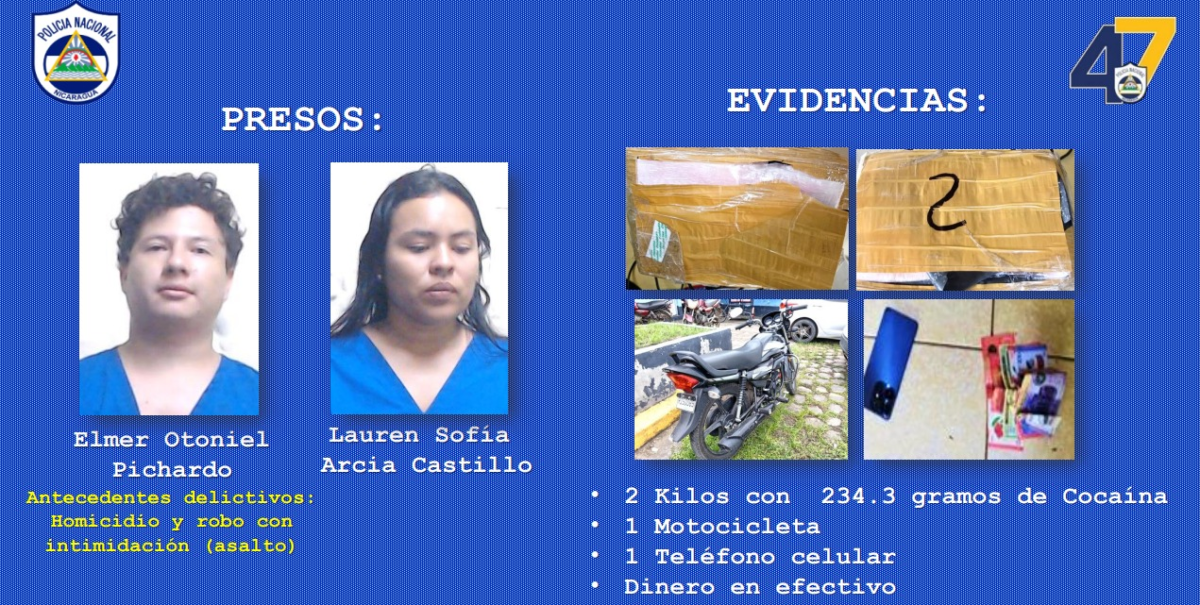 Presentación de presos y evidencias
