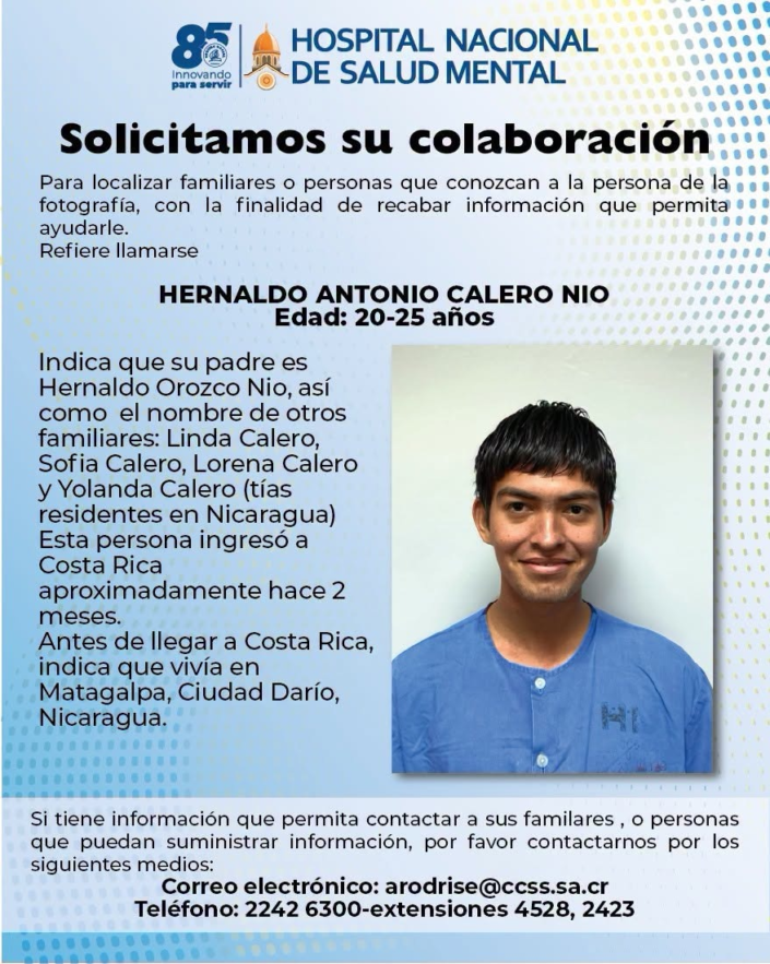 Solicitud de colaboración para identificar a nica en Costa Rica