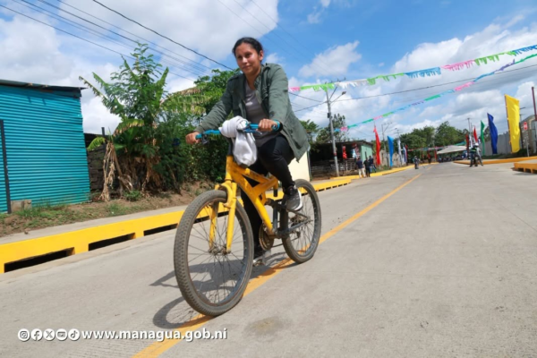 Alcaldía de Managua inaugura 50 nuevas cuadras de concreto en Villa Jerusalén