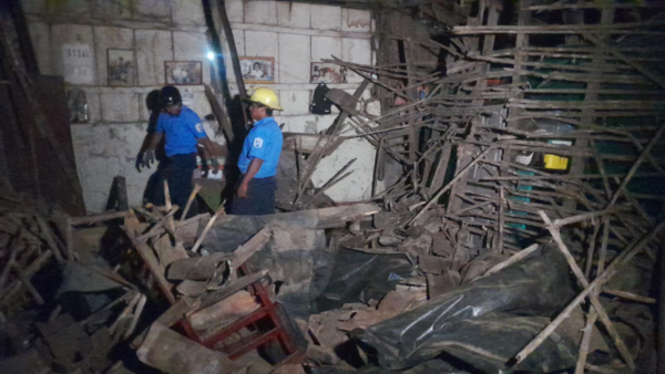 Colapso de vivienda deja durmiendo a la intemperie a 12 personas en Masaya