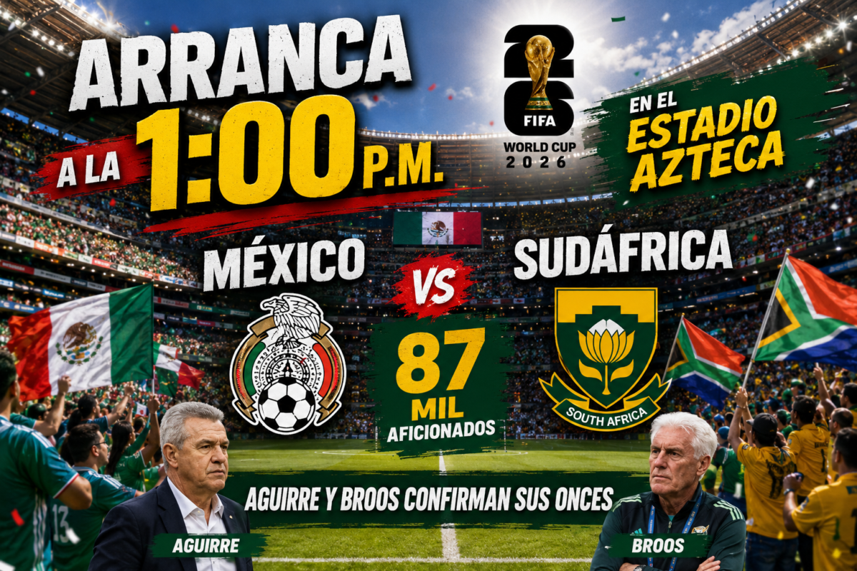 México vs Sudáfrica en el Azteca: 87 mil almas vibran