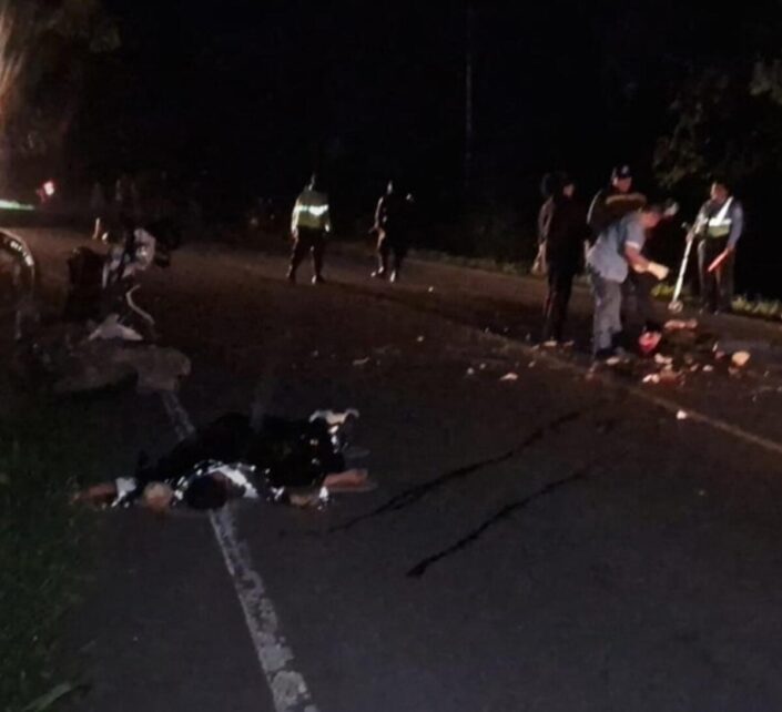 Par de motociclistas pierden la vida en violento choque frontal en Matagalpa