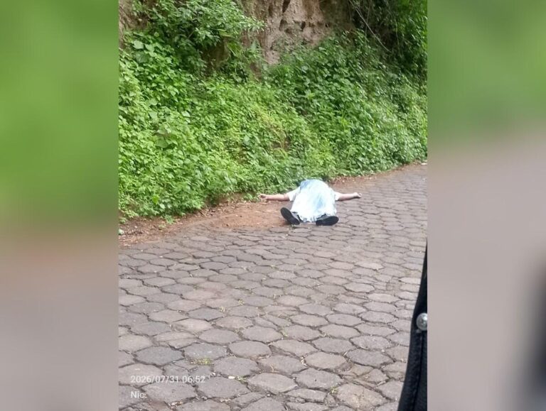 Hallan muerto a desconocido cerca de El Túnel, en Catarina, Masaya
