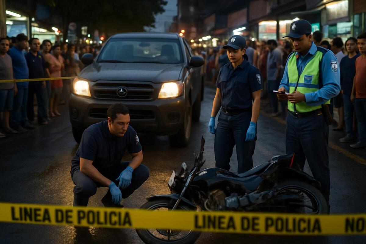 Fallece motociclista atropellado por camioneta en Managua. Imagen Referencial