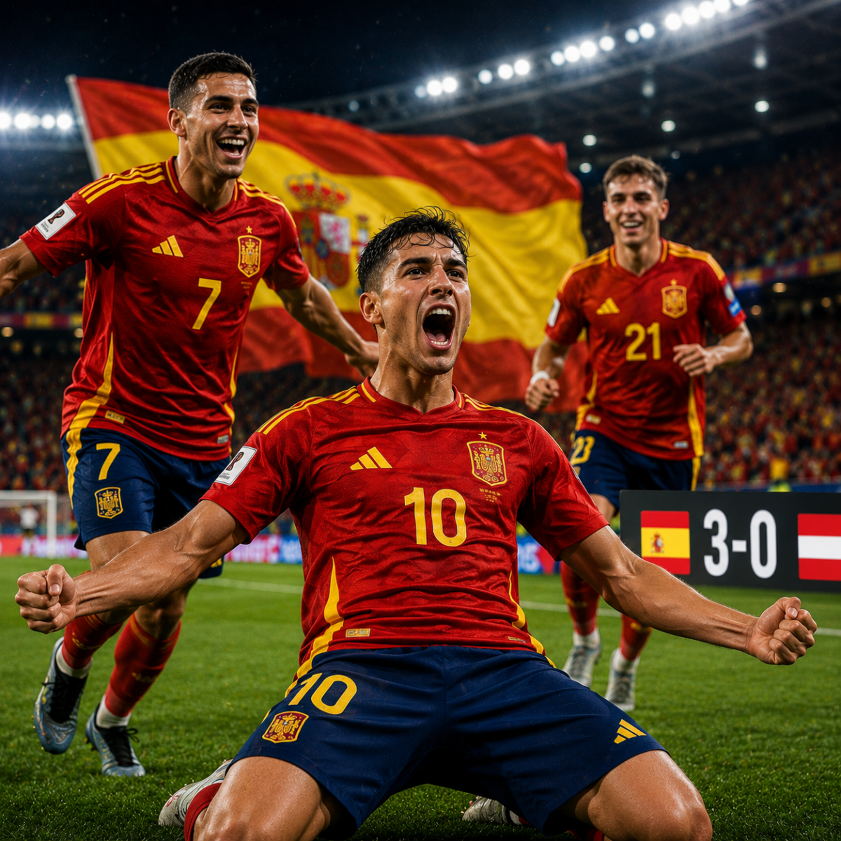 España avanza con autoridad a los Octavos de Final