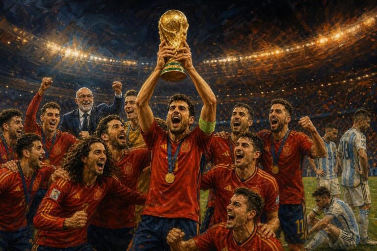 España es la selección campeona del mundo, que menos goles permite en una Copa