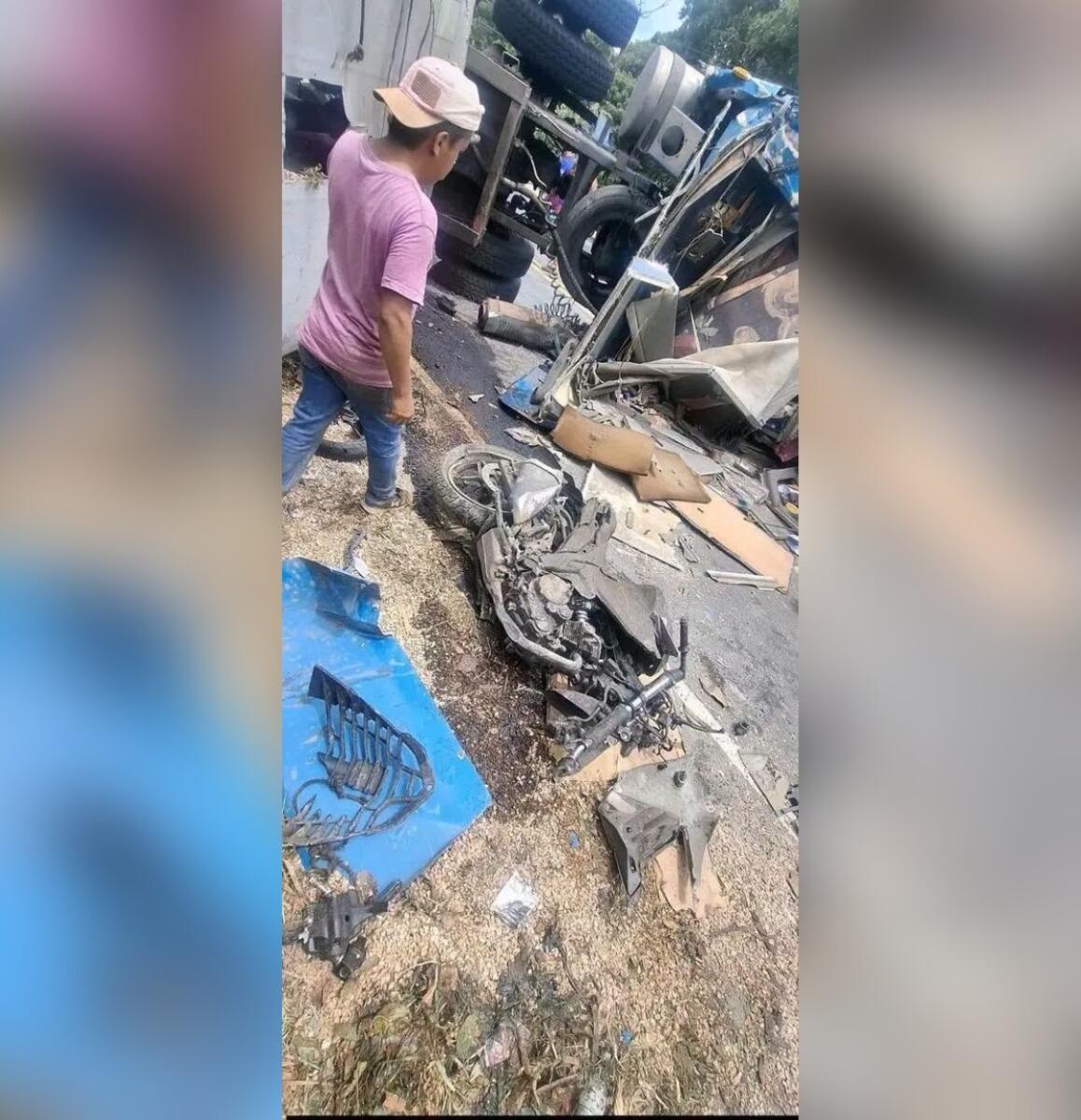 El accidente ocurrió en el kilómetro 16 de la carretera Sur