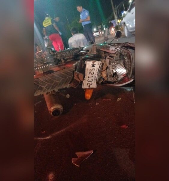Joven de 25 años muere en accidente de moto en carretera a Masaya