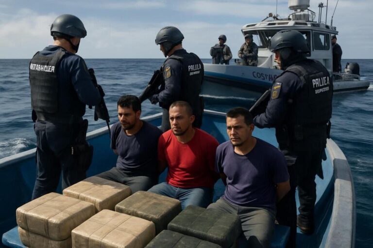 Capturan a 3 colombianos con 3.4 toneladas de droga en Costa Rica