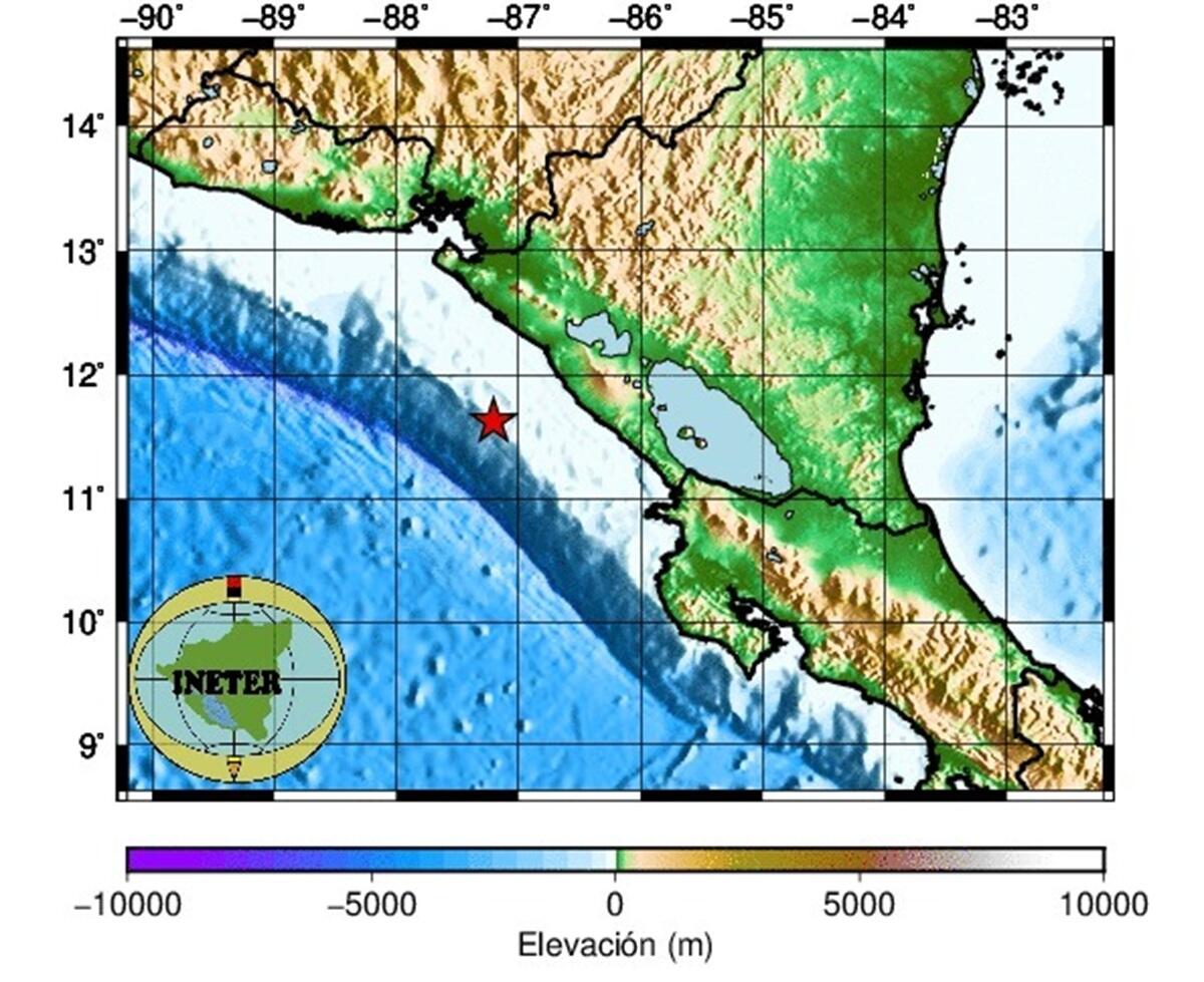 Sismo de magnitud 4.4 sacude El Tránsito en Nicaragua