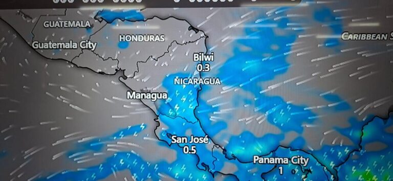 Onda tropical 20 provocará lluvias en el Caribe de Nicaragua