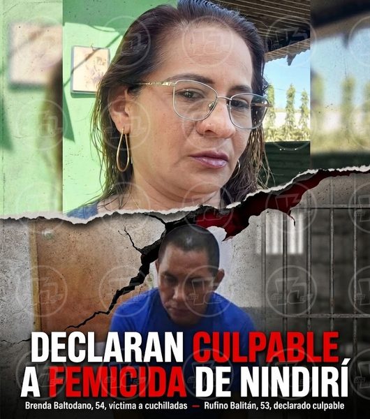 Declaran culpable a sujeto que ultimó a su expareja en parque de Nindirí