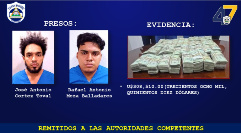 Policía incauta más de medio millón de dólares en Chinandega y León