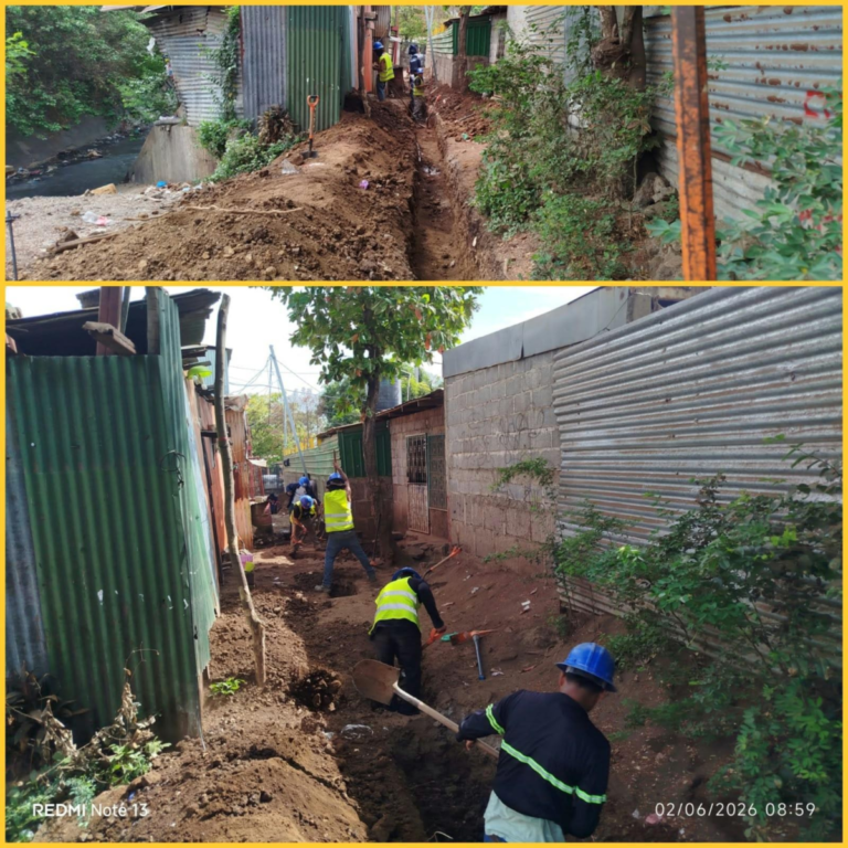 ENACAL concluye ampliación de alcantarillado en La Primavera, Managua