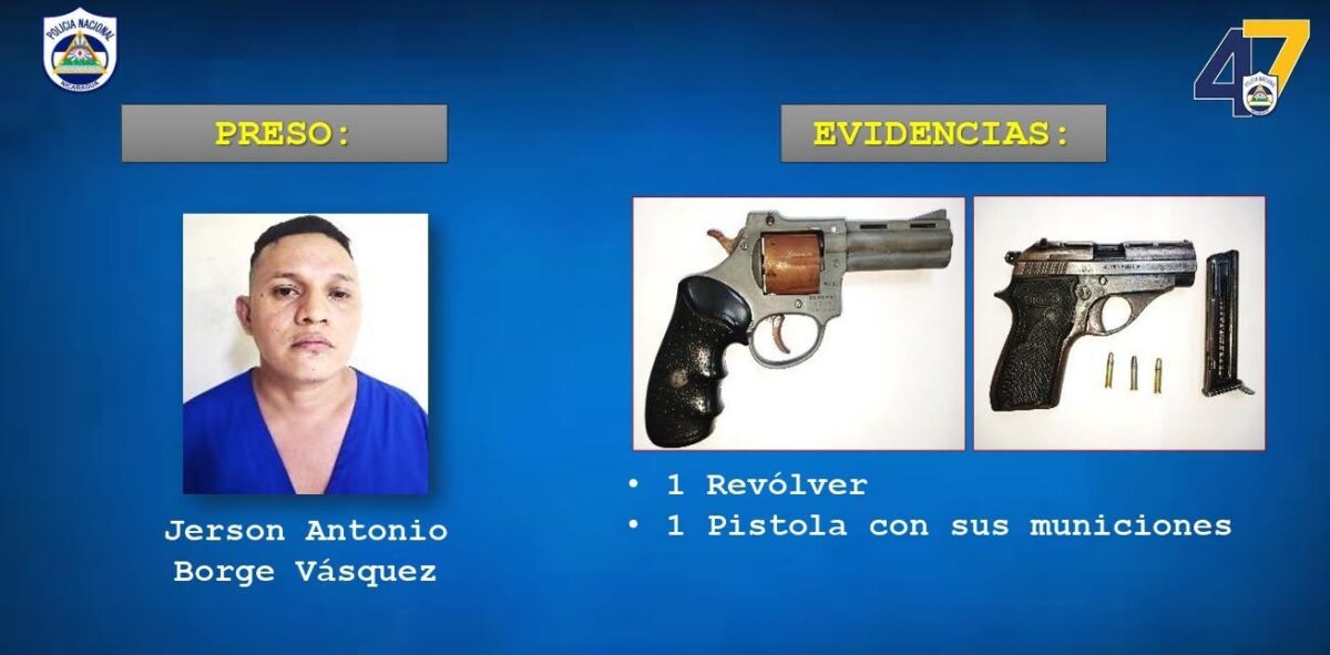 Detenido Jerson Antonio Borge Vásquez