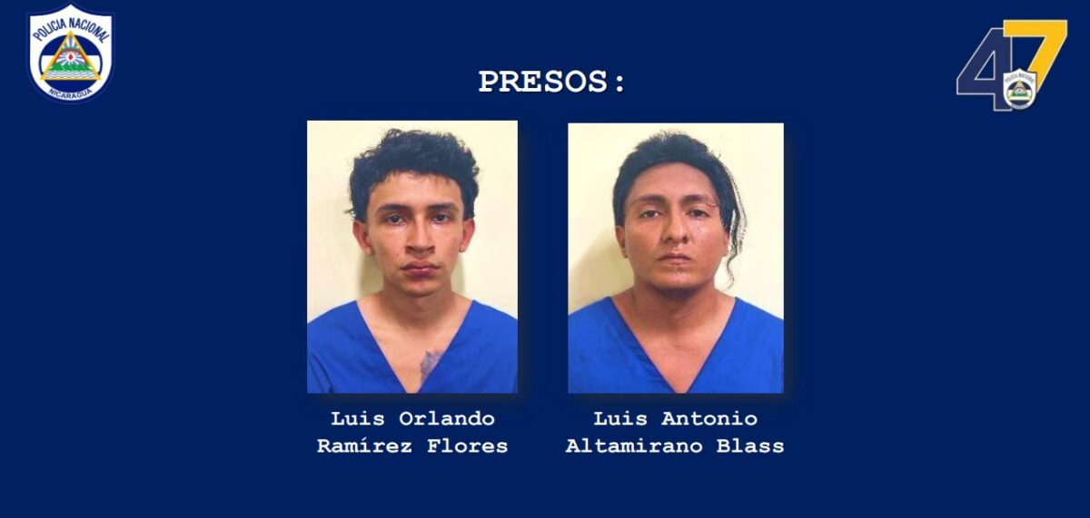 Detenidos: Luis Orlando Ramírez Flores y Luis Antonio Altamirano Blass