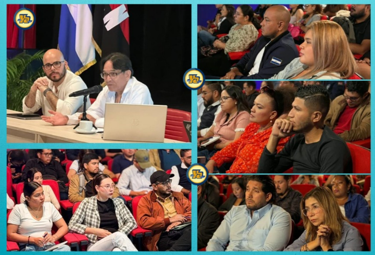 Compañero Jaime Hermida, representante ante las Naciones Unidas sostiene encuentro con  Comunicadores Sandinistas