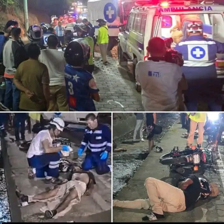 Ticuantepe: choque de motos deja 3 lesionados y los trasladan al hospital