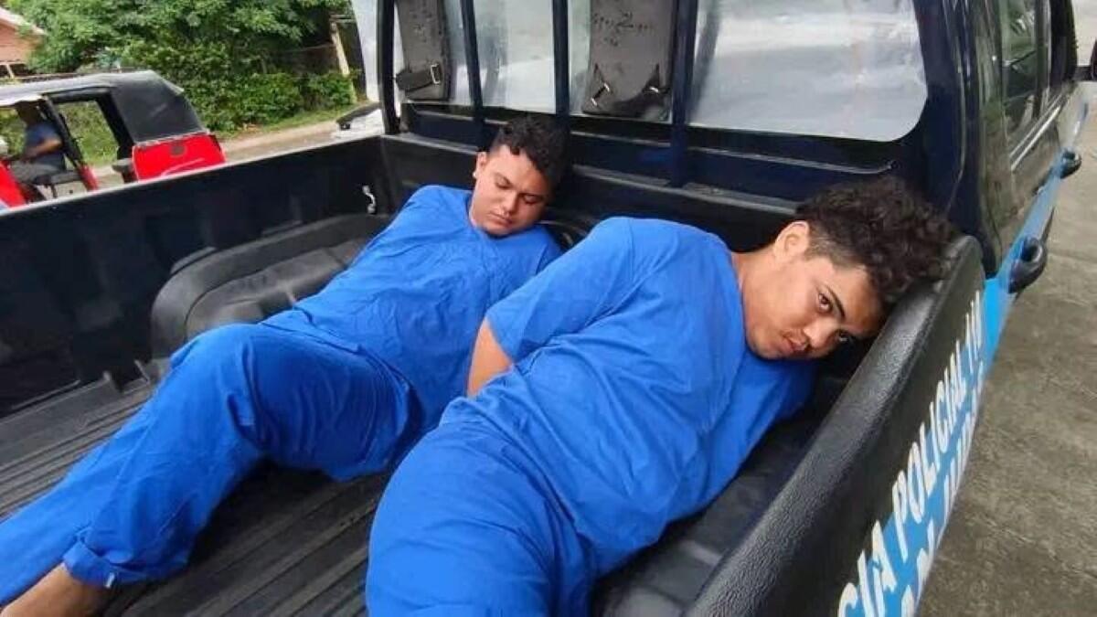 Los acusados Carlos José Cruz y Samuel Osiel Gutiérrez Arriaza