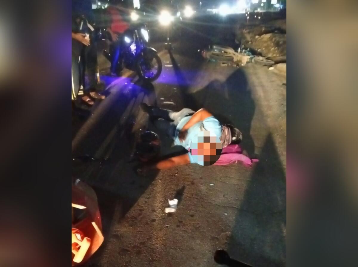 Motociclista resulta lesionado al chocar ebrio en Managua