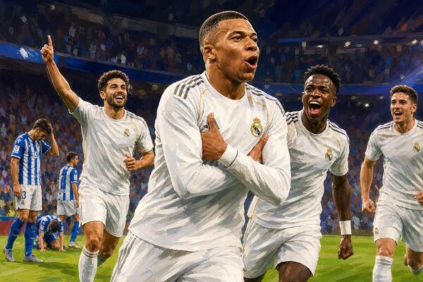 Real Madrid gana, gusta y golea con Mbappé anotando 3 goles