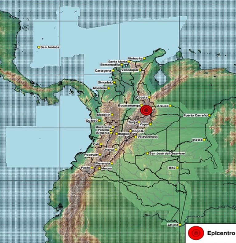 Sismo de magnitud 5,4 sacude Colombia