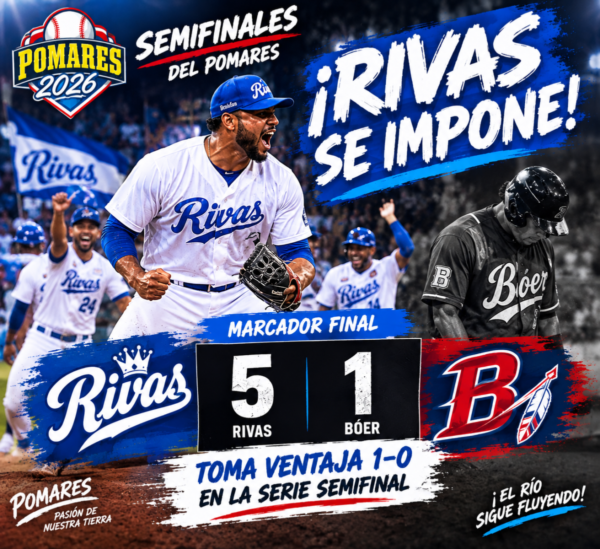 Picheo de Rivas se impone al Bóer en primer juego de semifinal del Pomares