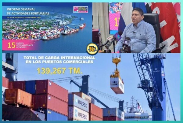 Puerto Corinto lidera movimiento de 139 mil toneladas en puertos de Nicaragua