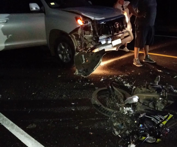 Rivense pierde la vida al colisionar en motocicleta contra una camioneta en Rivas