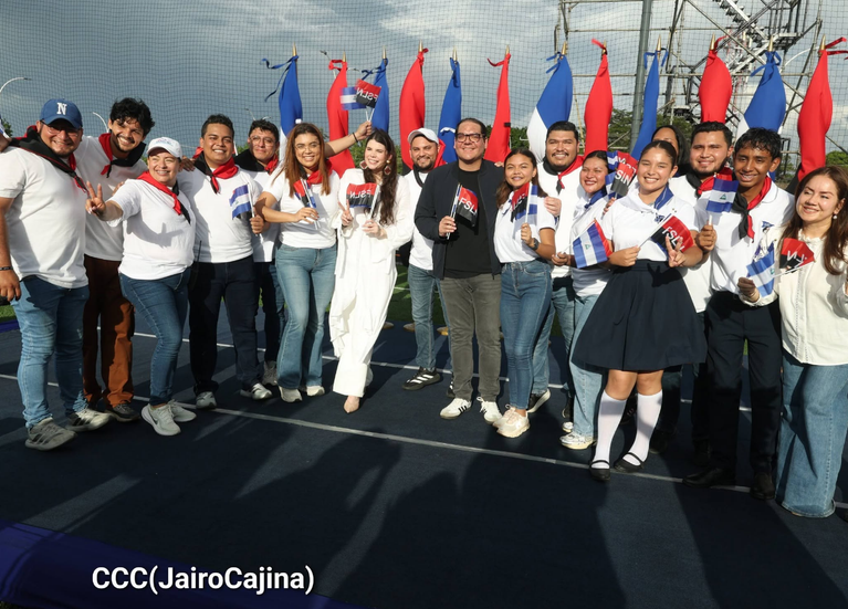Juventud y deportistas reciben Antorcha de la Libertad, en el Estadio Miguel Chocorrón Buitrago