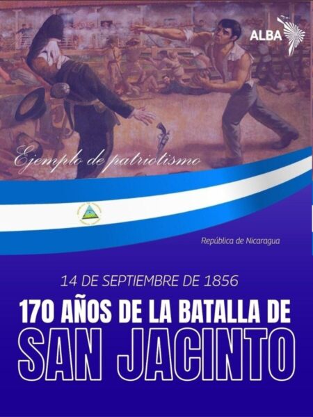 ALBA-TCP rinde homenaje a Nicaragua por 170 aniversario de la Batalla de San Jacinto