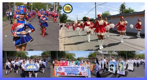 Más de 400 estudiantes desfilan en Managua por la Batalla de San Jacinto