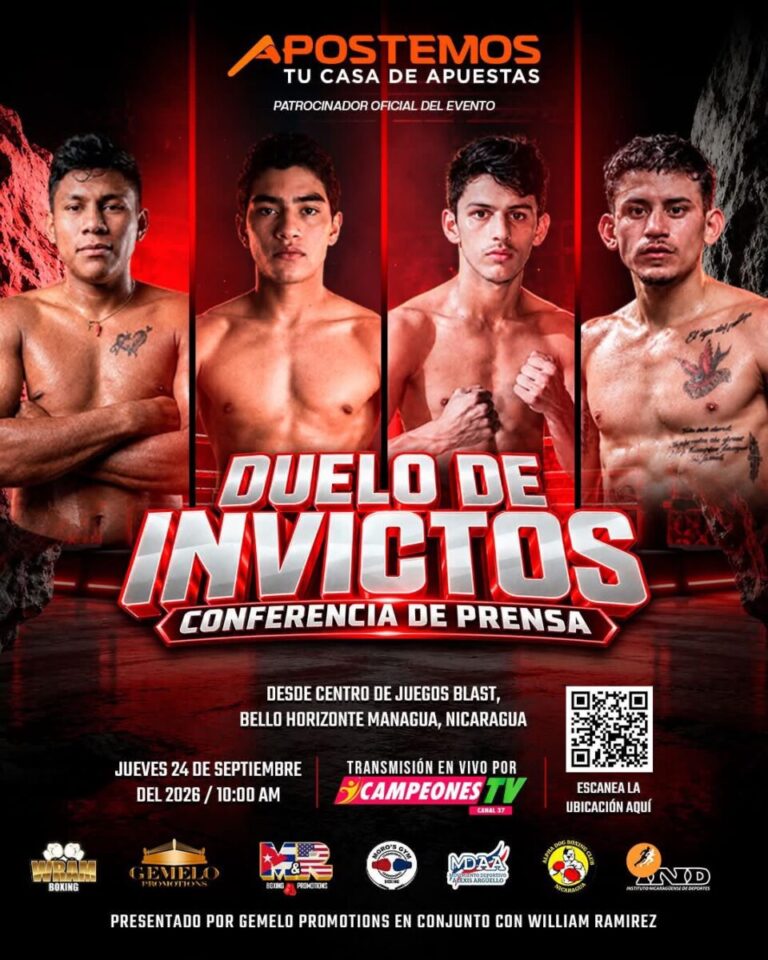 Gemelo Promotions presenta 9 combates en el Gimnasio Nicarao este sábado