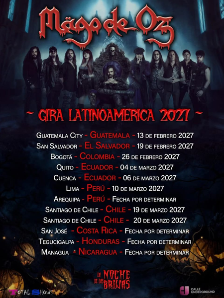 Mägo de Oz regresará a Nicaragua con su gira Latinoamérica 2027