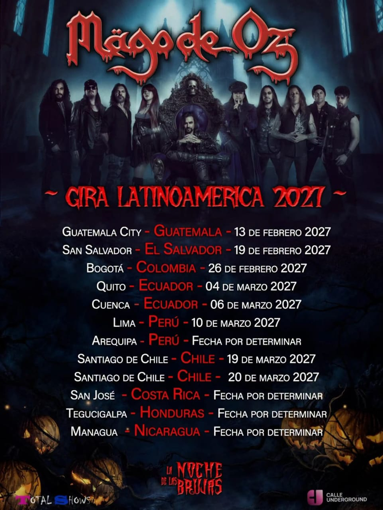 Mägo de Oz regresará a Nicaragua con su gira Latinoamérica 2027