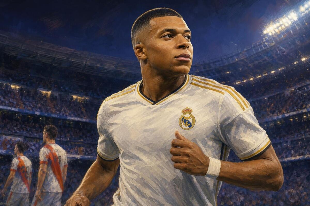 Mbappé marca y asiste en 17 minutos y Madrid golea 4-1 al Rayo