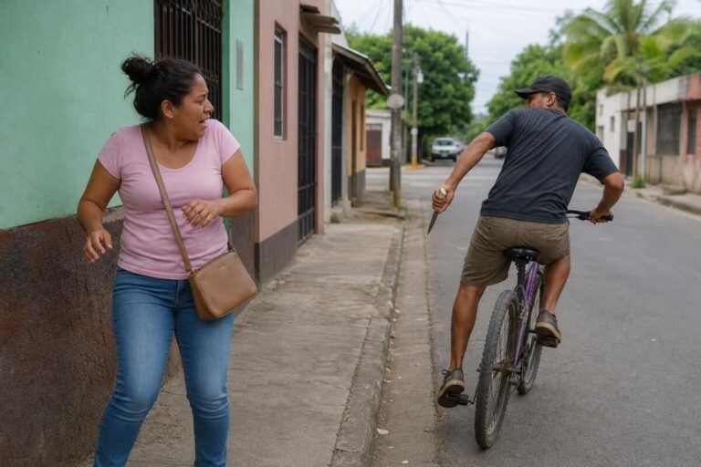 Sujeto armado en  bicicleta asalta transeúnte en la calle El Martirio, de Granada