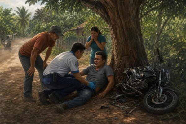 Granadino resulta gravemente herido tras colisionar en moto contra árbol en Diriomo