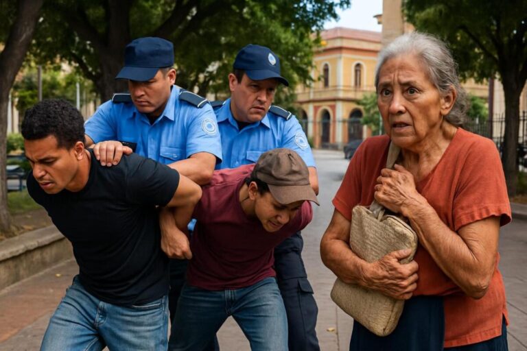 Policía frustra robo a anciana y captura a dos delincuentes en la Gran Sultana
