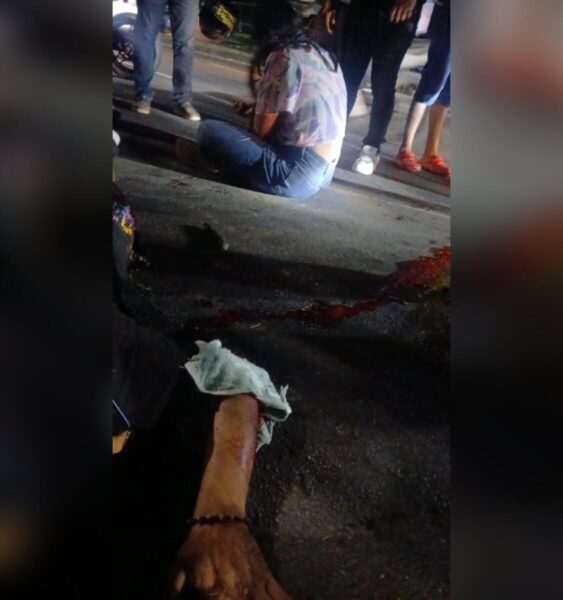 Pareja resulta lesionada al sufrir accidente en moto en carretera Norte, Managua