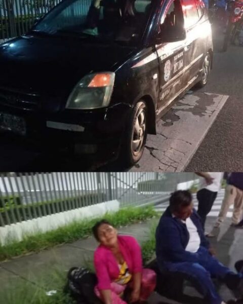 Choque entre motocicleta y taxi deja dos personas lesionadas en Masaya