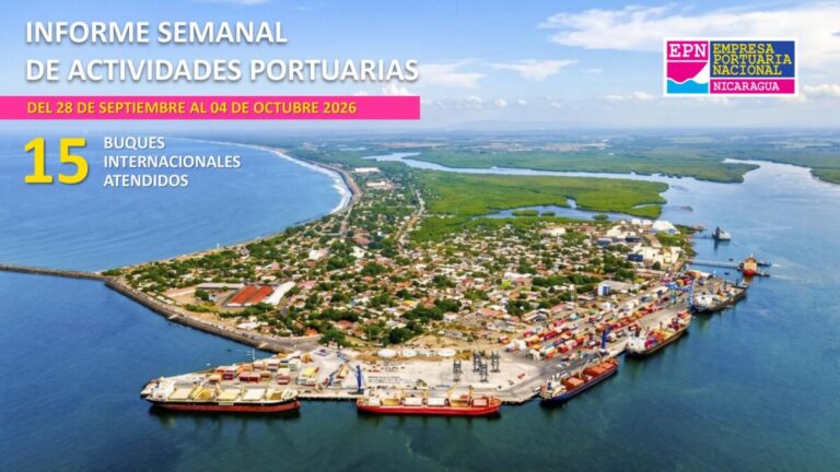 Puertos de Nicaragua reciben 15 buques y 63 mil visitantes en una semana