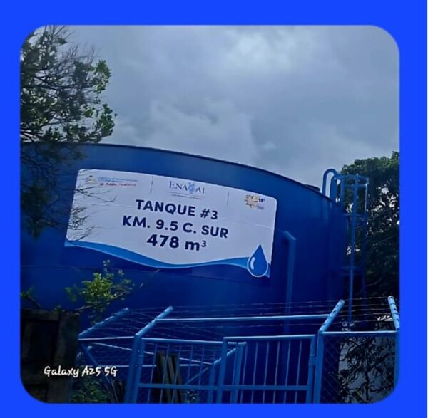 1,200 familias beneficiadas por rehabilitación de 3 tanques de agua en Carretera Sur