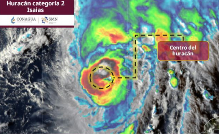 El huracán Isaias se intensifica a categoría 2 en el Golfo de México rumbo a EE.UU.