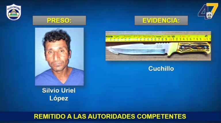 Capturan a sujeto que mató a cuchilladas a un hombre en La Libertad, Chontales