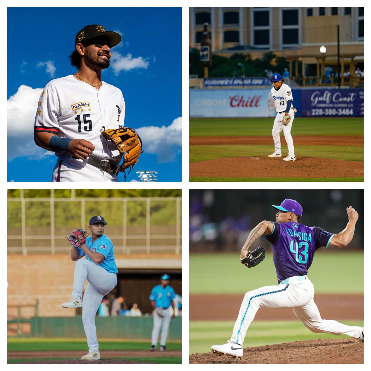 Los nicas Jonathan Loáisiga, Freddy Zamora, Stiven Cruz y Ángel Obando