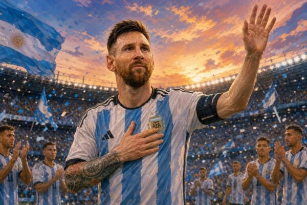 Messi disputa su último partido con la selección de Argentina